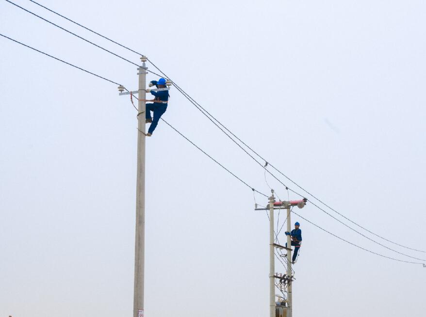 阿拉善供電公司：電網(wǎng)健康“體檢”，從登桿開(kāi)始