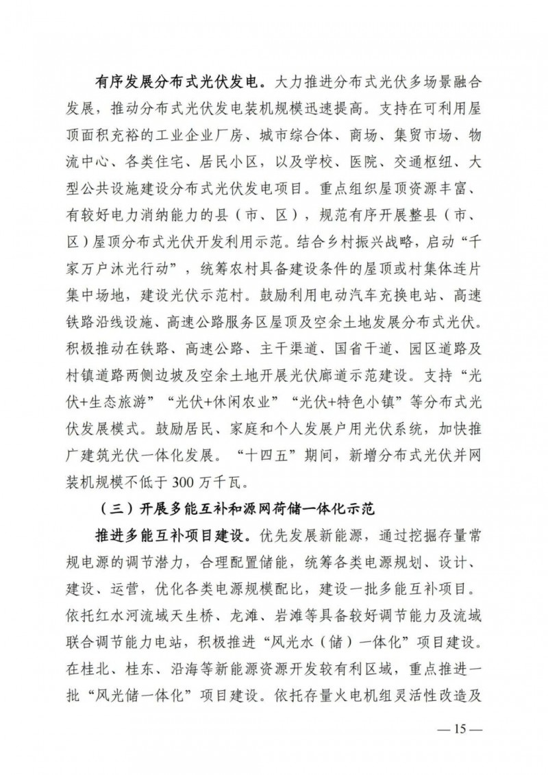 廣西“十四五”規(guī)劃：大力發(fā)展光伏發(fā)電，到2025年新增光伏裝機15GW！