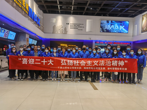 烏海供電公司多家黨支部聯(lián)合開展“喜迎二十大，弘揚(yáng)社會(huì)主義法治精神”主題觀影活動(dòng)