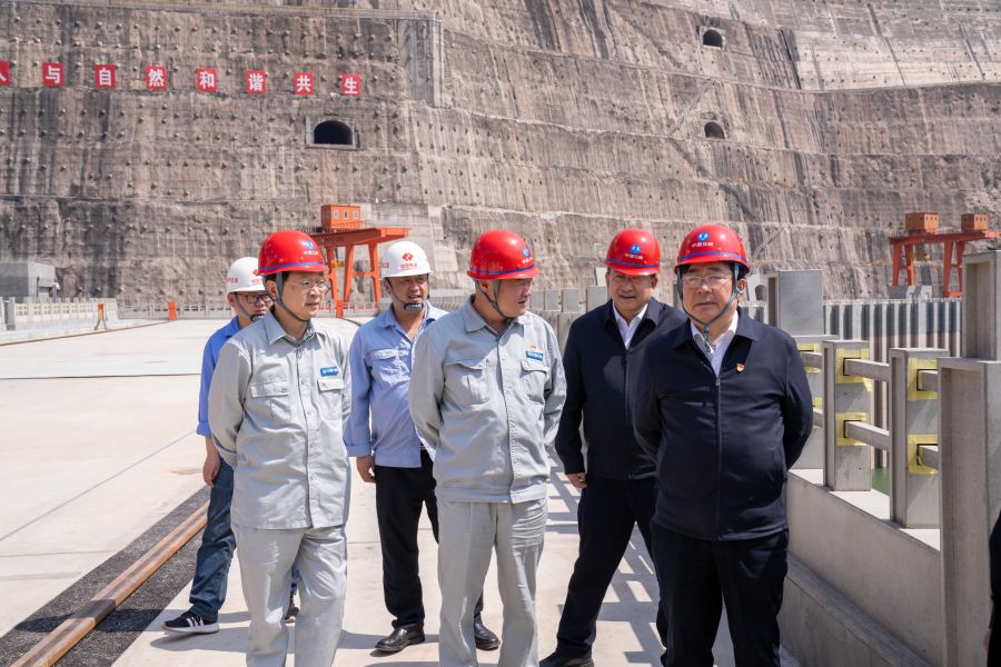 國資委黨建局局長、央企團工委書記姚煥調(diào)研白鶴灘水電站