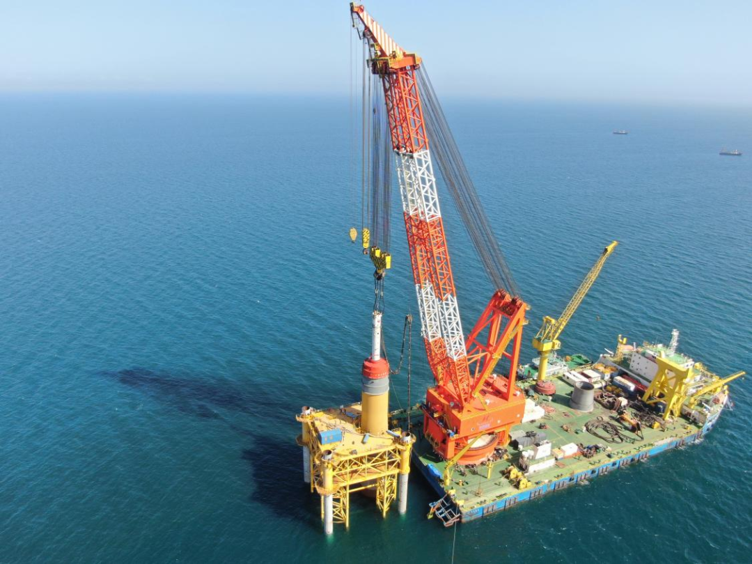 海南省首根海上風(fēng)電樁基下海，這個示范項目正式開工！