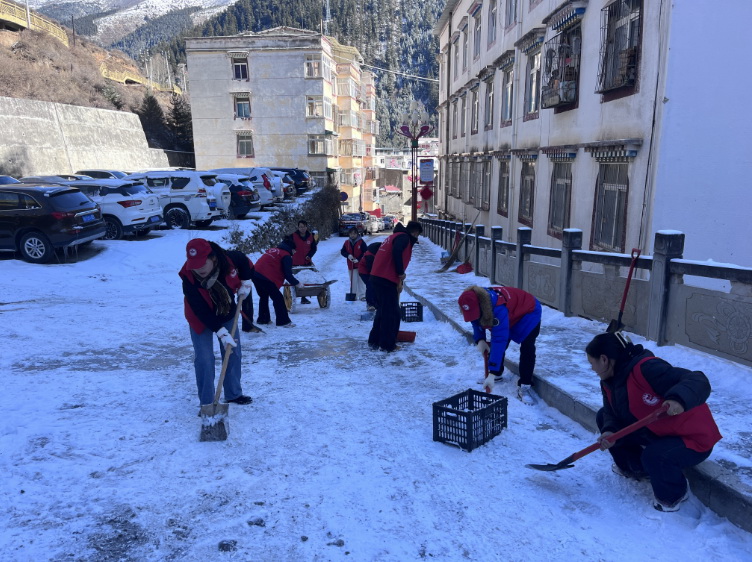 挺膺擔當志愿服務，清冰除雪保障安全