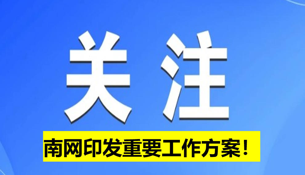 南網(wǎng)印發(fā)重要工作方案！